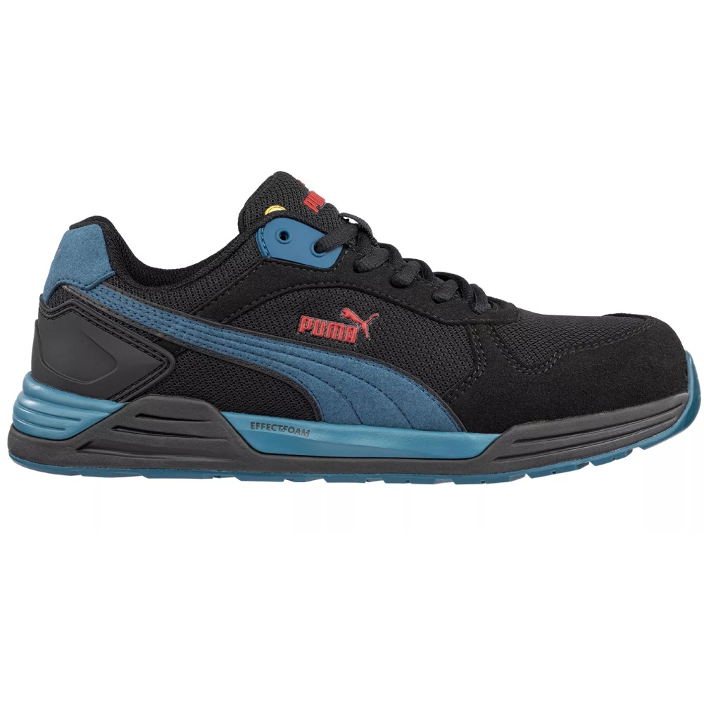 pics/Puma/Frontside blk blue low/puma-644660-frontside-blk-blue-low-safety-shoes-s1p-esd-01.jpg